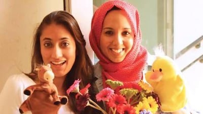 Meryum Yazdani, left, and Hiba Masood. Courtesy Kahani Time