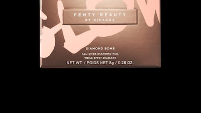 Diamond Bomb All Over Diamond Veil powder, Dh180, Fenty Beauty. Courtesy Fenty
