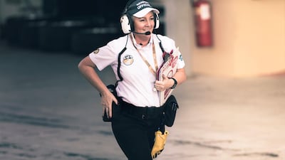 Andrea Skyring will be the first ever female chief pit lane marshal at the Abu Dhabi Grand Prix. Courtesy Adriano Photography