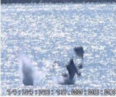 A video frame showing the fatal crash of an autogryo at the World Air Games in Dubai in 2015