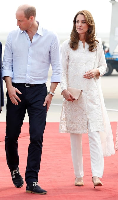 Britain's Prince William and Catherine, Duchess of Cambridge arrive in Lahore, Pakistan on Thursday, October 17, 2019. Reuters