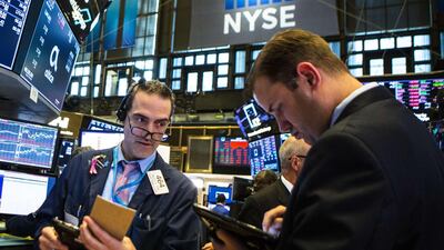 From a chartist's perspective major US markets have put in a classic double-top formation this year. AFP