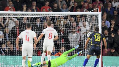 Vedat Muriqi scored Kosovo's third goal from the penalty spot during their 5-3 defeat to England.