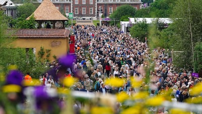 Crowds at the Chelsea Flower Show. PA