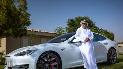 Businessman Mohammed Al Jallaf says there is a lack of awareness about parking spaces for electric cars. Victor Besa for The National