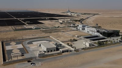 An aerial view of the Green Hydrogen project at the Mohammed bin Rashid Al Maktoum Solar Park in Dubai. Photo: Siemens Energy