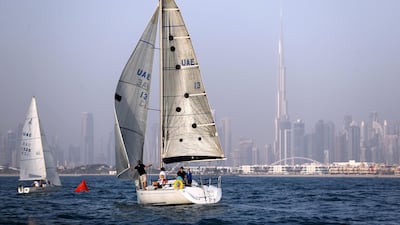 The Dubai Offshore Sailing Club pursuit race on Tuesday, May 14, 2019. Chris Whiteoak / The National