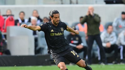 Los Angeles FC forward Carlos Vela scores a superb chip against Inter Miami. Reuters