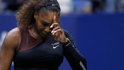 Williams reacts during the match. AP Photo