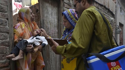 Lack of awareness is the biggest cause of the high number of thalassaemia and polio cases in Pakistan. Arif Ali / AFP