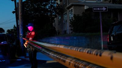 Police cordon off an area outside Mr Matar's house. Reuters