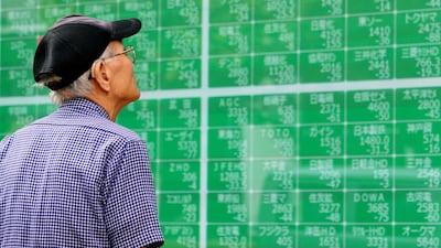 Japan's stock market Nikkei was down 0.1 per cent on Friday. AP