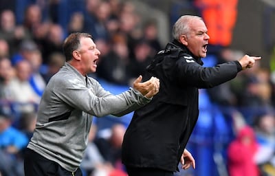 Coventry City manager Mark Robins, left, has the full backing of the club's support. Getty Images