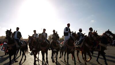 Supporters of Libyan military strongman Khalifa Haftar take part in a gathering in the eastern Libyan port city of Benghazi, to protest against Turkish intervention in the country's affairs. AFP