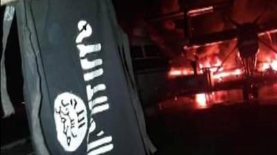 An image distributed by Al Shabab after the attack on the military base. Reuters