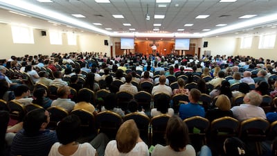 A church service in 2015.