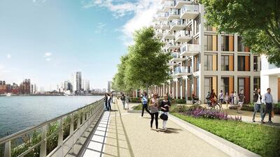 It will be built on the site of the 250-acre Royal Docks area in London. Courtesy of Ballymore