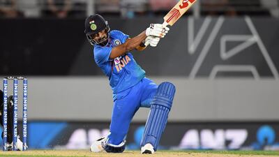 KL Rahul hit a fifty at the top of the innings against New Zealand. Getty Images