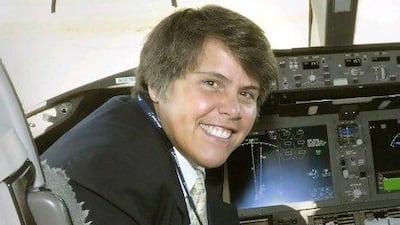 Captain Heather Ross on the flight deck of the Dreamliner. Courtesy Boeing