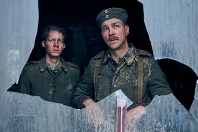Felix Kammerer, left, and Albrecht Schuch in All Quiet on the Western Front. Reiner Bajo / Netflix via AP