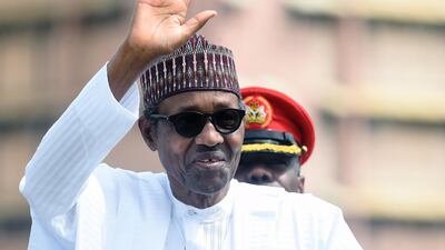 Nigerian President Muhammadu Buhari won a second term with 56 per cent in February. AFP