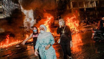 Myriam Boulos's image from protests in Beirut on October 20, 2019. Myriam Boulos