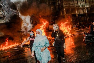 Myriam Boulos's image from protests in Beirut on October 20, 2019. Myriam Boulos