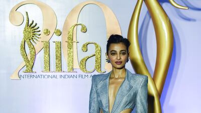 Radhika Apte arrives for the IIFA Rocks at NSCI Dome in Mumbai on September 16, 2019 wearing a look by Indian designer Nikhil Thampi. AFP