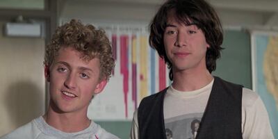 Keanu Reeves and Alex Winter in 'Bill and Ted's Excellent Adventure'.