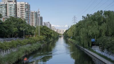 A canal in Beijing, China. The economy will remain calm regardless of what the US does. Bloomberg