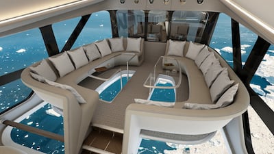The interior would be luxurious and comfortable for passengers.