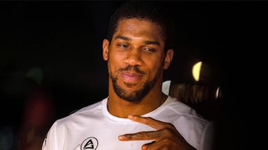 Anthony Joshua will face Kristian Prenga in Saudi Arabia on Saturday night. AFP