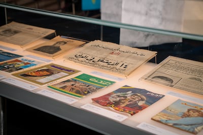 Part of the exhibition looks at whether current efforts to conserve Arabic are efficient enough and how they can be improved. Photo: The Media Majlis