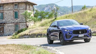 We tested the Maserati Levante V8 Trofeo on Modena's roads in Italy. Courtesy Maserati
