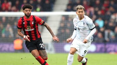 Roberto Firmino (Nunez, 66) - 6 Dropped deep to help facilitate play after coming on but was frustrated by the Cherries‘ disciplined backline. Getty