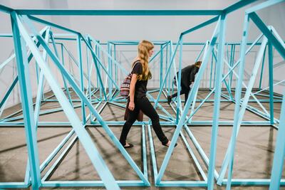 Paolo Icaro at Galleria Massimo Minini at Art Basel 2017. Art Basel