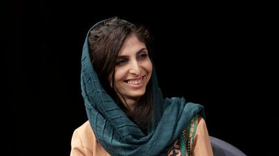 CEO of the Afghan Citadel Software Company Roya Mahboob participates in an event in New York, October 2018. AP