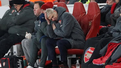 It was another miserable night on Thursday for Arsene Wenger and Arsenal. David Klien / Reuters