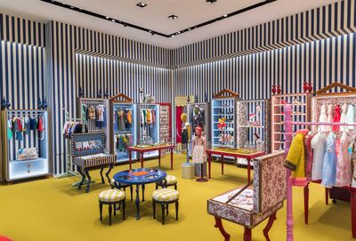 The new childrenswear store by Gucci, opening today. Courtesy Gucci