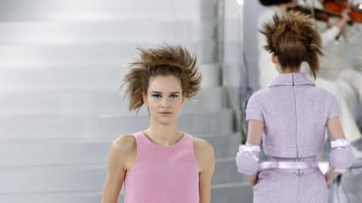 Models present creations by Karl Lagerfeld for Chanel. Benoit Tessier / Reuters