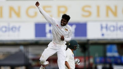 Tharindu Kaushal was the stand-out star on Day 1, claiming five wickets. Dinuka Liyanawatte / Reuters