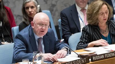 Vassily Nebenzia warned that the move could hurt peace efforts in Syria. AP Photo/Mary Altaffer
