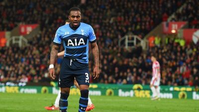 Dele Alli reacts after he misses a chance as teammate Danny Rose looks on. Michael Regan / Getty Images