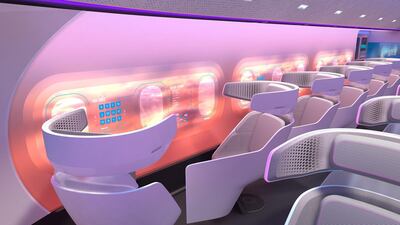 A Maveric-inspired aircraft could give travellers more legroom and wider aisles in the cabin. Courtesy Airbus