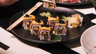 Akiba Dori serves sushi.