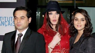 Prem Raj, left, the director of Ishkq In Paris, with the French actress Isabelle Adjani and Preity Zinta. Adjani makes her Bollywood debut in the film. Getty Images