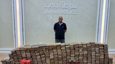 Dubai Police foiled an attempt to smuggle 500 kilograms of cocaine through a port. Photo: Dubai Police
