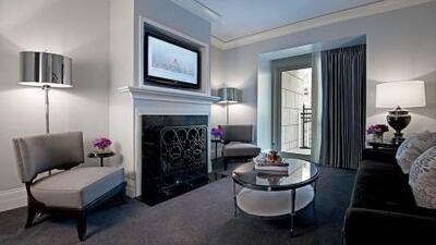 The rooms at the Elysian boast modern and elegant decor. Most come with a gas fireplace and a terrace. Courtesy of The Elysian