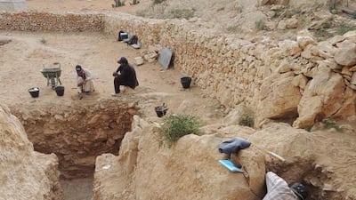 An axe discovered at Jebel Faya Courtesy Department of Antiquities Sharjah