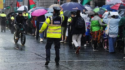 A demonstration in Dublin, where support for the Palestinian cause has been strong. PA